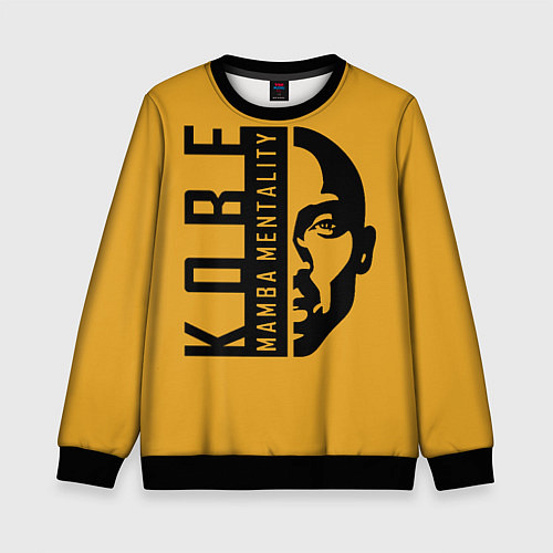 Детский свитшот Kobe Mamba mentality / 3D-Черный – фото 1
