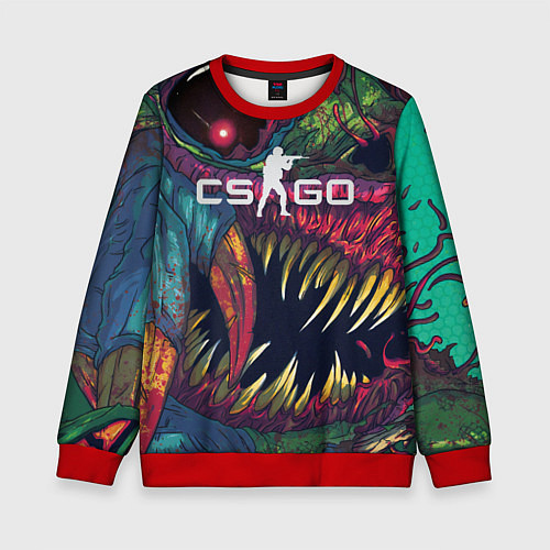 Детский свитшот CS GO Hyper Beast / 3D-Красный – фото 1