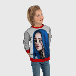 Свитшот детский BILLIE EILISH, цвет: 3D-красный — фото 2