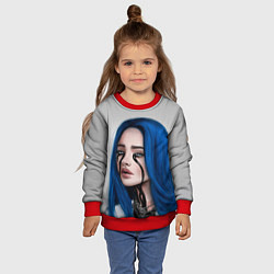 Свитшот детский BILLIE EILISH, цвет: 3D-красный — фото 2