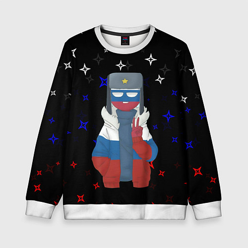 Детский свитшот CountryHumans / 3D-Белый – фото 1