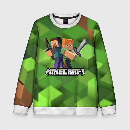 Детский свитшот MINECRAFT / 3D-Белый – фото 1
