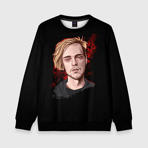 Детский свитшот Pyrokinesis / 3D-Черный – фото 1