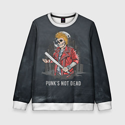Свитшот детский Punk??s Not Dead, цвет: 3D-белый