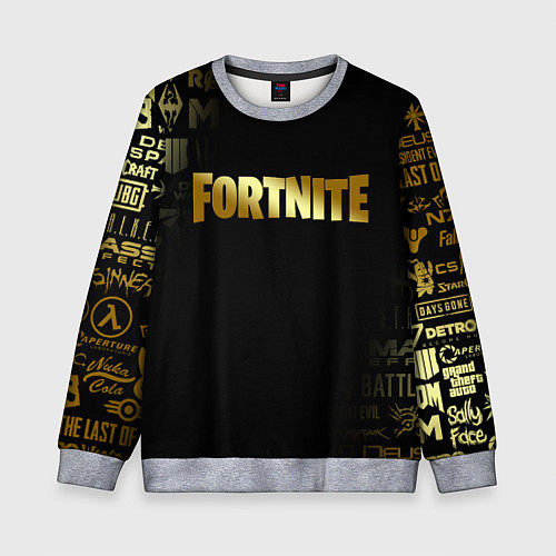 Детский свитшот FORTNITE / 3D-Меланж – фото 1