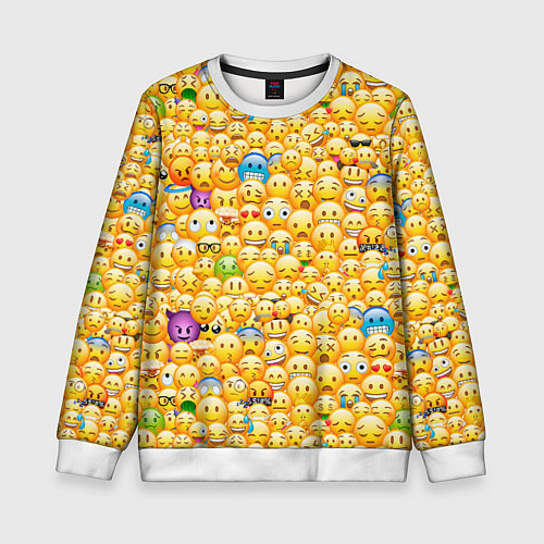 Детский свитшот Смайлики Emoji / 3D-Белый – фото 1