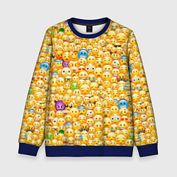 Свитшот детский Смайлики Emoji, цвет: 3D-синий