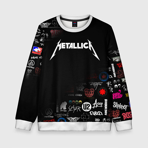 Детский свитшот Metallica / 3D-Белый – фото 1