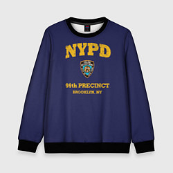 Свитшот детский Бруклин 9-9 департамент NYPD, цвет: 3D-черный