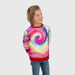 Свитшот детский Tie Dye vortex, цвет: 3D-красный — фото 2