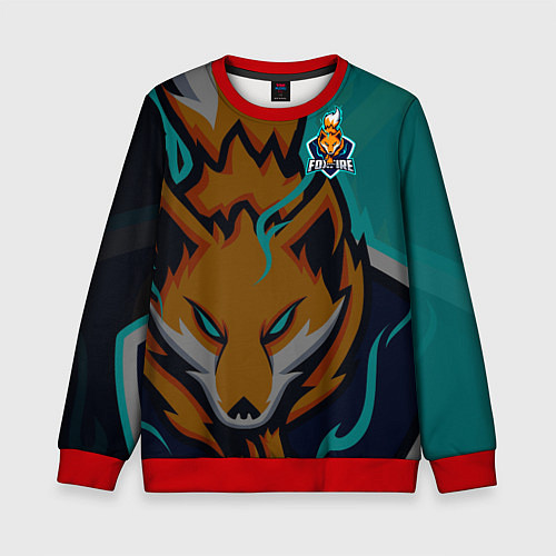 Детский свитшот Форма Foxfire / 3D-Красный – фото 1