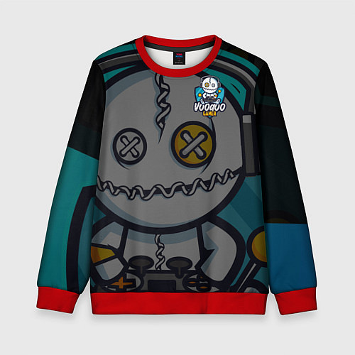Детский свитшот Форма Voodoo Gamer / 3D-Красный – фото 1