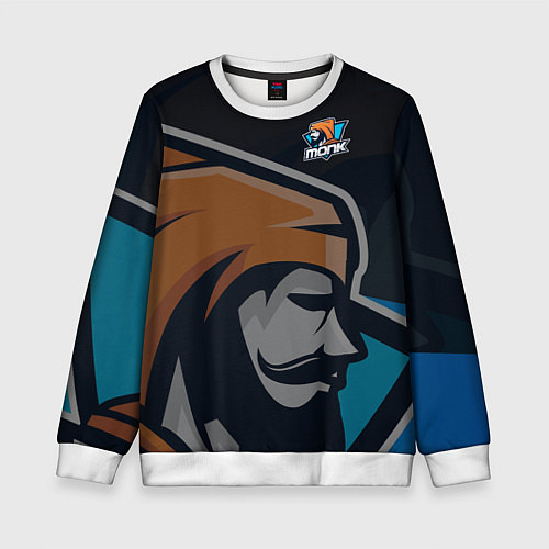 Детский свитшот Форма Monk / 3D-Белый – фото 1