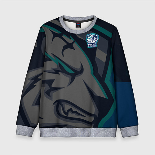 Детский свитшот Форма Tiger / 3D-Меланж – фото 1