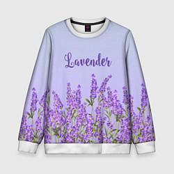 Свитшот детский Lavander, цвет: 3D-белый