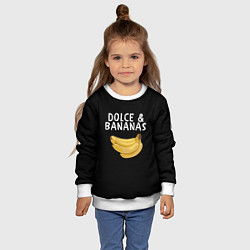 Свитшот детский Dolce and Bananas, цвет: 3D-белый — фото 2