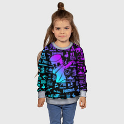 Свитшот детский FORTNITE X MARSHMELLO, цвет: 3D-меланж — фото 2