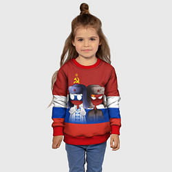 Свитшот детский СССР - Россия, цвет: 3D-красный — фото 2