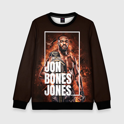 Детский свитшот Jon Jones / 3D-Черный – фото 1