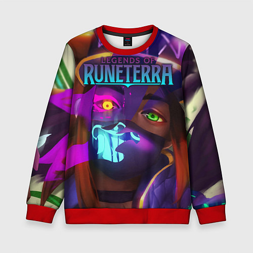 Детский свитшот Legends of Runeterra / 3D-Красный – фото 1