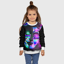 Свитшот детский Chrome Effect, цвет: 3D-белый — фото 2