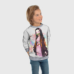 Свитшот детский KIMETSU NO YAIBA, цвет: 3D-меланж — фото 2