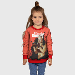 Свитшот детский Ronda Rousey, цвет: 3D-красный — фото 2