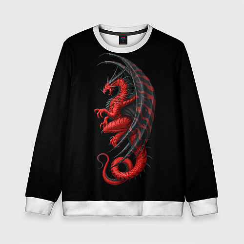 Детский свитшот Red Dragon / 3D-Белый – фото 1