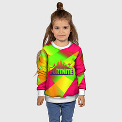 Свитшот детский Fortnite гамма абстракция, цвет: 3D-белый — фото 2