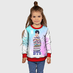 Свитшот детский BTS, цвет: 3D-красный — фото 2