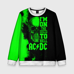 Свитшот детский I'm on the highway to hell ACDC, цвет: 3D-белый