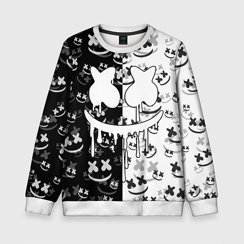 Детский свитшот Marshmello / 3D-Белый – фото 1
