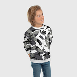 Свитшот детский Камуфляж Sabaton, цвет: 3D-белый — фото 2