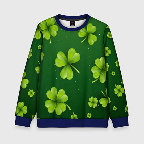 Детский свитшот ДЕНЬ СВЯТОГО ПАТРИКА / 3D-Синий – фото 1