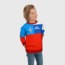 Свитшот детский Флаг МЧС России, цвет: 3D-красный — фото 2