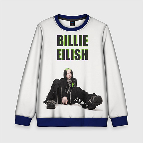 Детский свитшот Billie Eilish / 3D-Синий – фото 1