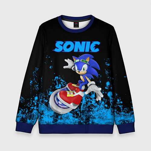 Детский свитшот Sonic / 3D-Синий – фото 1