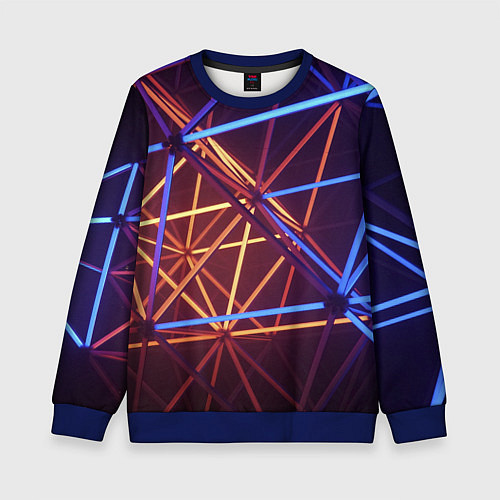 Детский свитшот Линии / 3D-Синий – фото 1