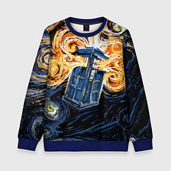 Свитшот детский Van Gogh Tardis, цвет: 3D-синий