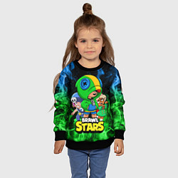 Свитшот детский BRAWL STARS LEON, цвет: 3D-черный — фото 2