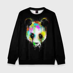 Свитшот детский Панда в краске, цвет: 3D-черный