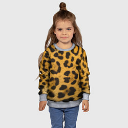Свитшот детский Леопард, цвет: 3D-меланж — фото 2