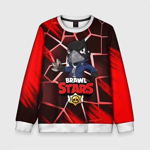 Детский свитшот BRAWL STARS CROW / 3D-Белый – фото 1