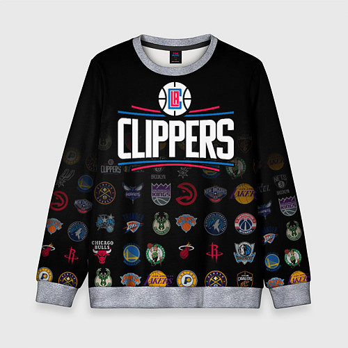 Детский свитшот Los Angeles Clippers 2 / 3D-Меланж – фото 1