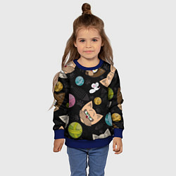 Свитшот детский Злой кот, цвет: 3D-синий — фото 2