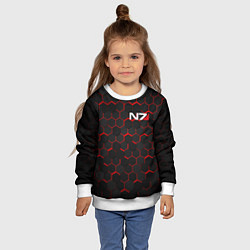 Свитшот детский MASS EFFECT N7, цвет: 3D-белый — фото 2