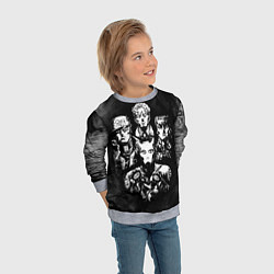 Свитшот детский JOJOS BIZARRE ADVENTURE, цвет: 3D-меланж — фото 2