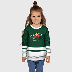 Свитшот детский Миннесота Уайлд, цвет: 3D-белый — фото 2