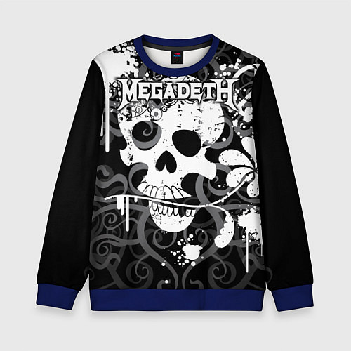 Детский свитшот Megadeth / 3D-Синий – фото 1