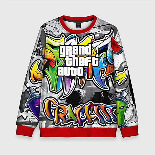 Детский свитшот GTA / 3D-Красный – фото 1